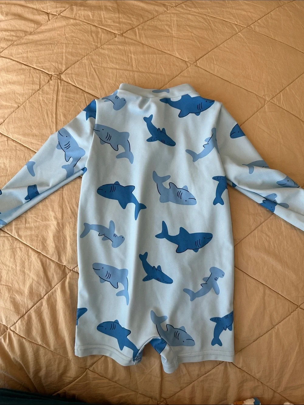 Monica and Andy Baseball Romper & Shark Swimsuit